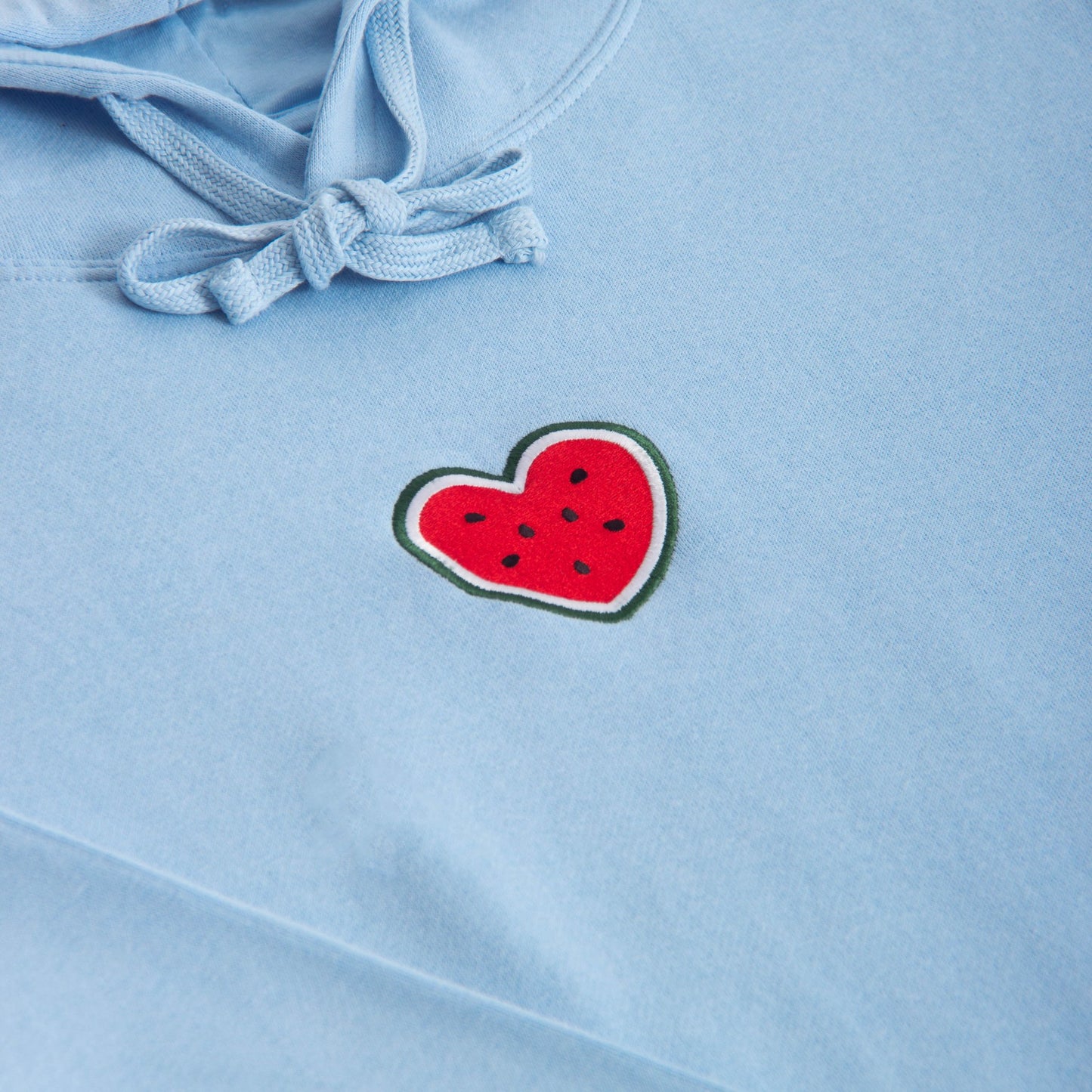 Melon Heart Embroidered Hoodie Wear The Peace Hoodies S
