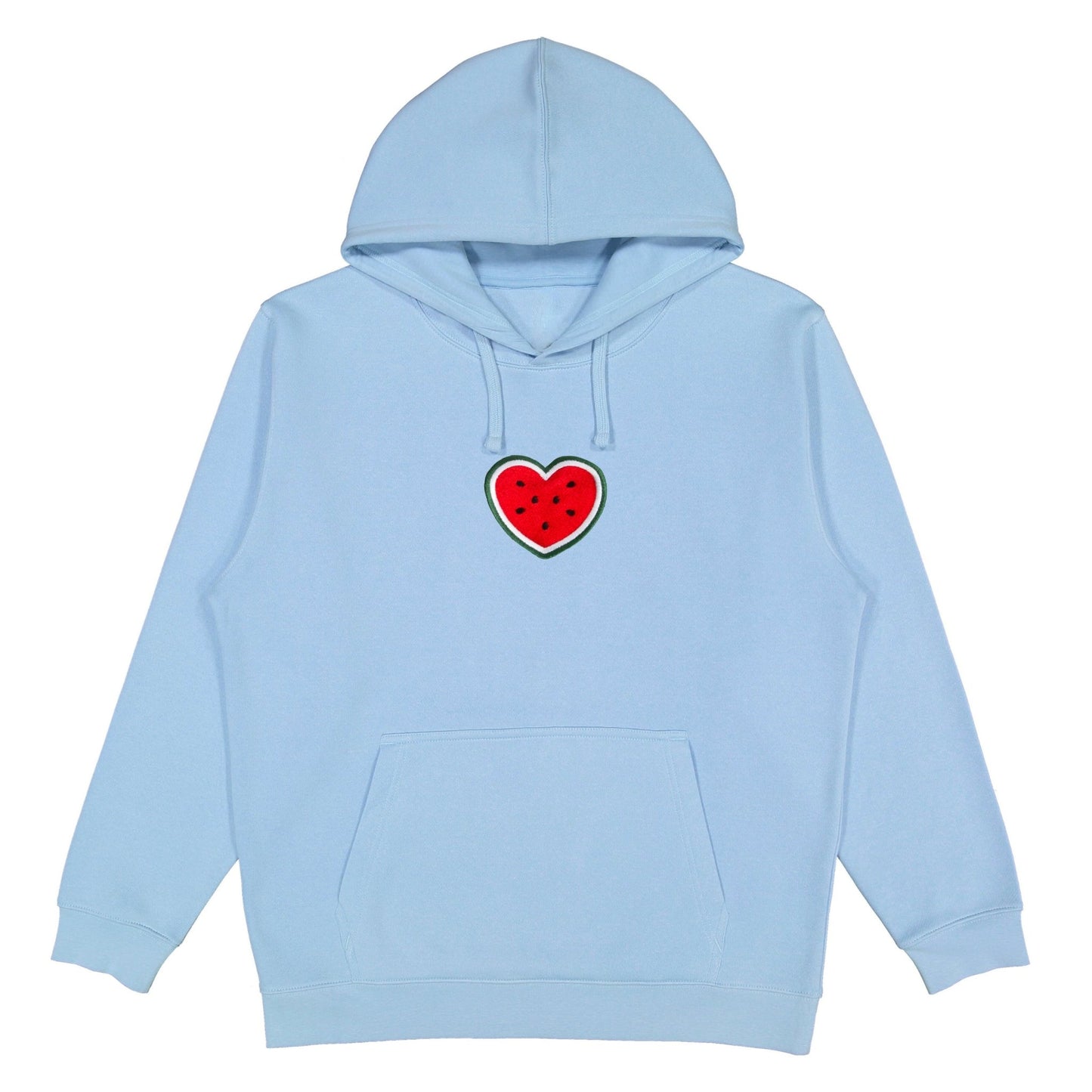 Melon Heart Embroidered Hoodie Wear The Peace Hoodies S