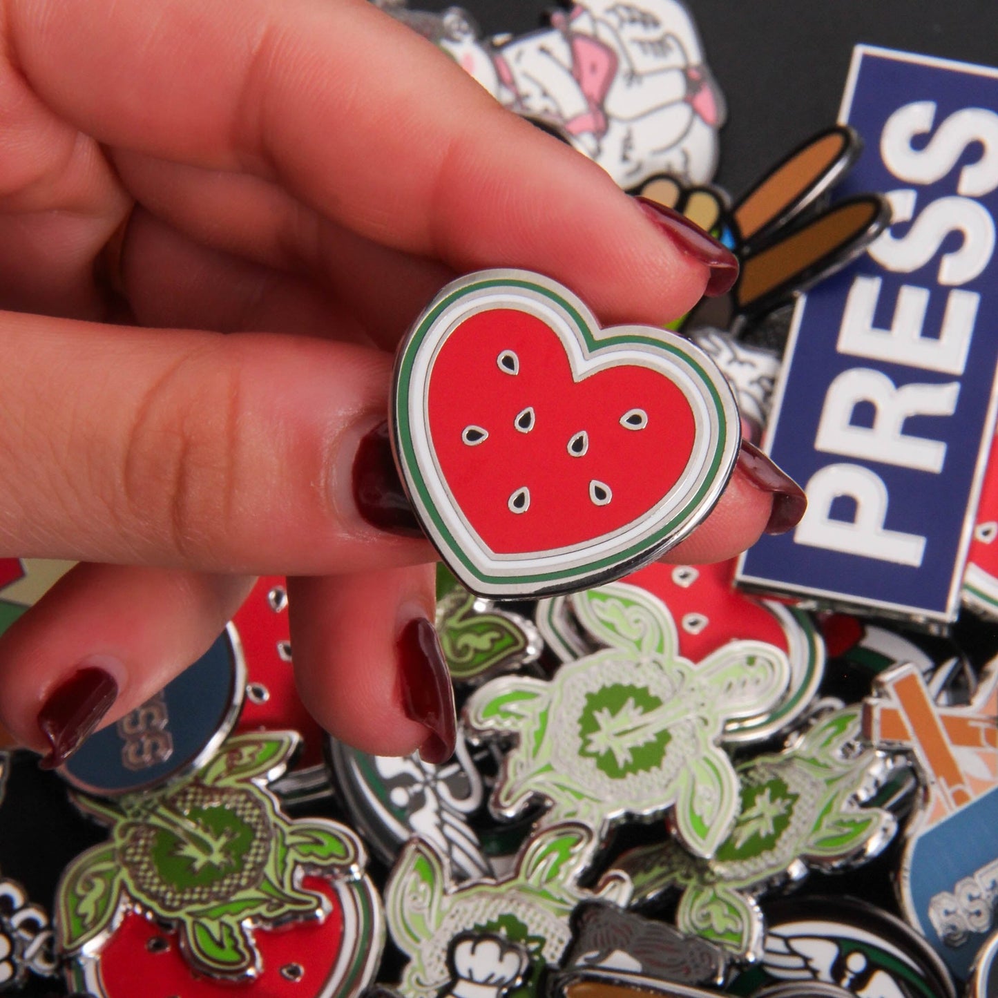 Melon Heart Pin Wear The Peace Pin