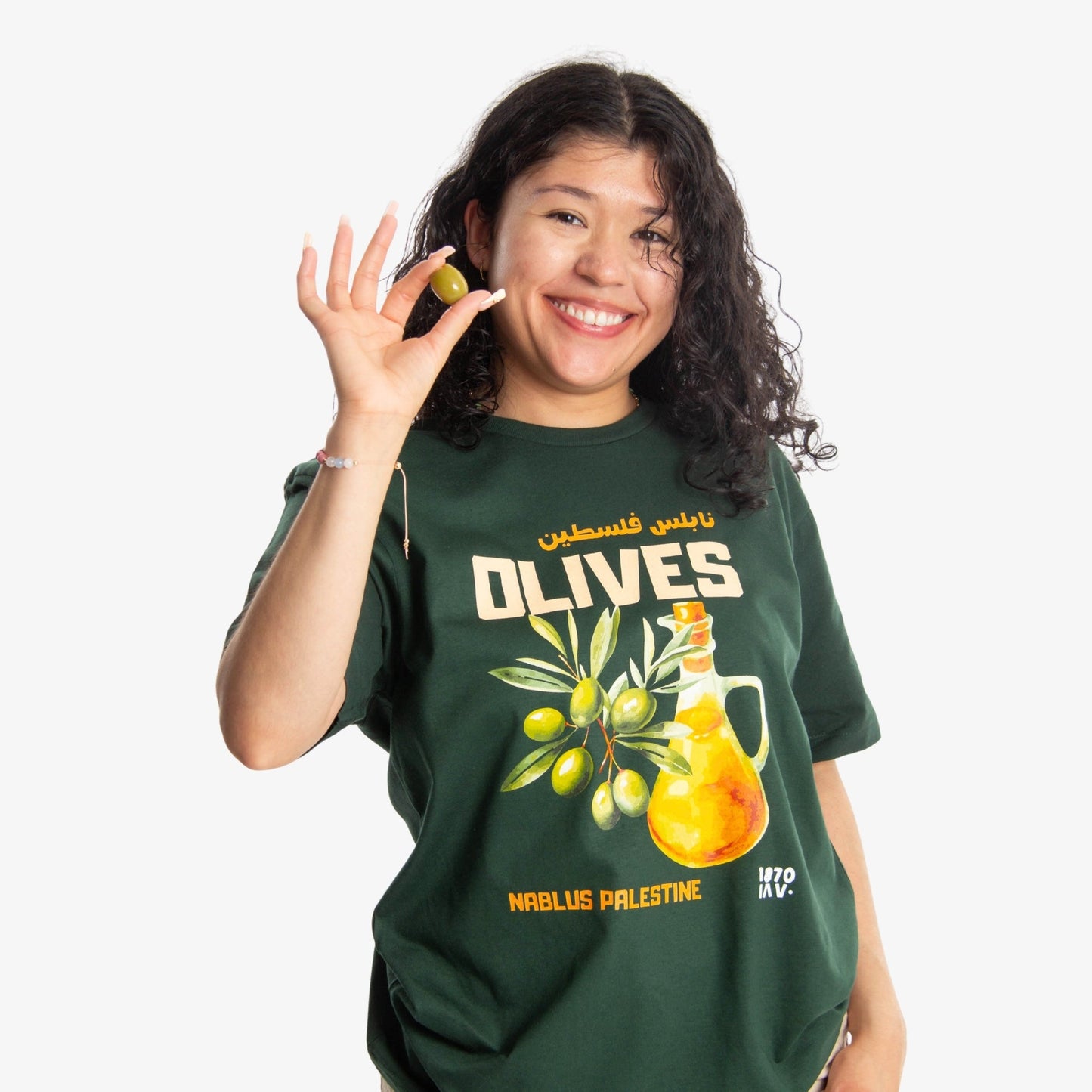 Nablus' Olives Tee Wear The Peace Short Sleeves M