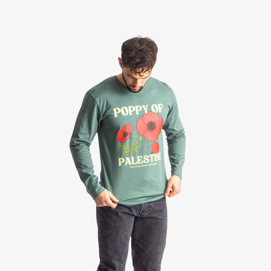 National Poppy Long Sleeve Tee | Palestine Shirt – Wear The Peace