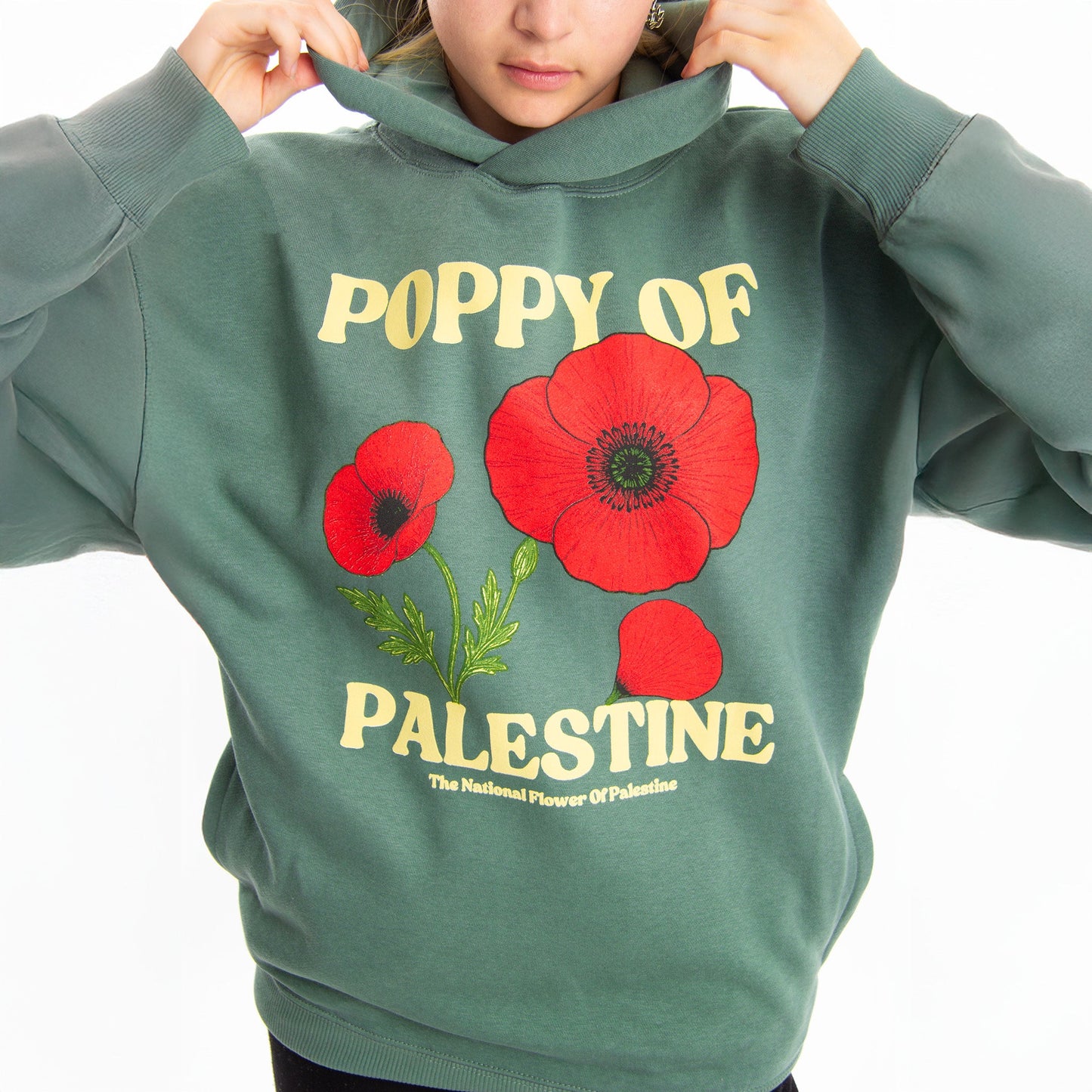 National Poppy Side - Pocket Hoodie Wear The Peace Hoodies S