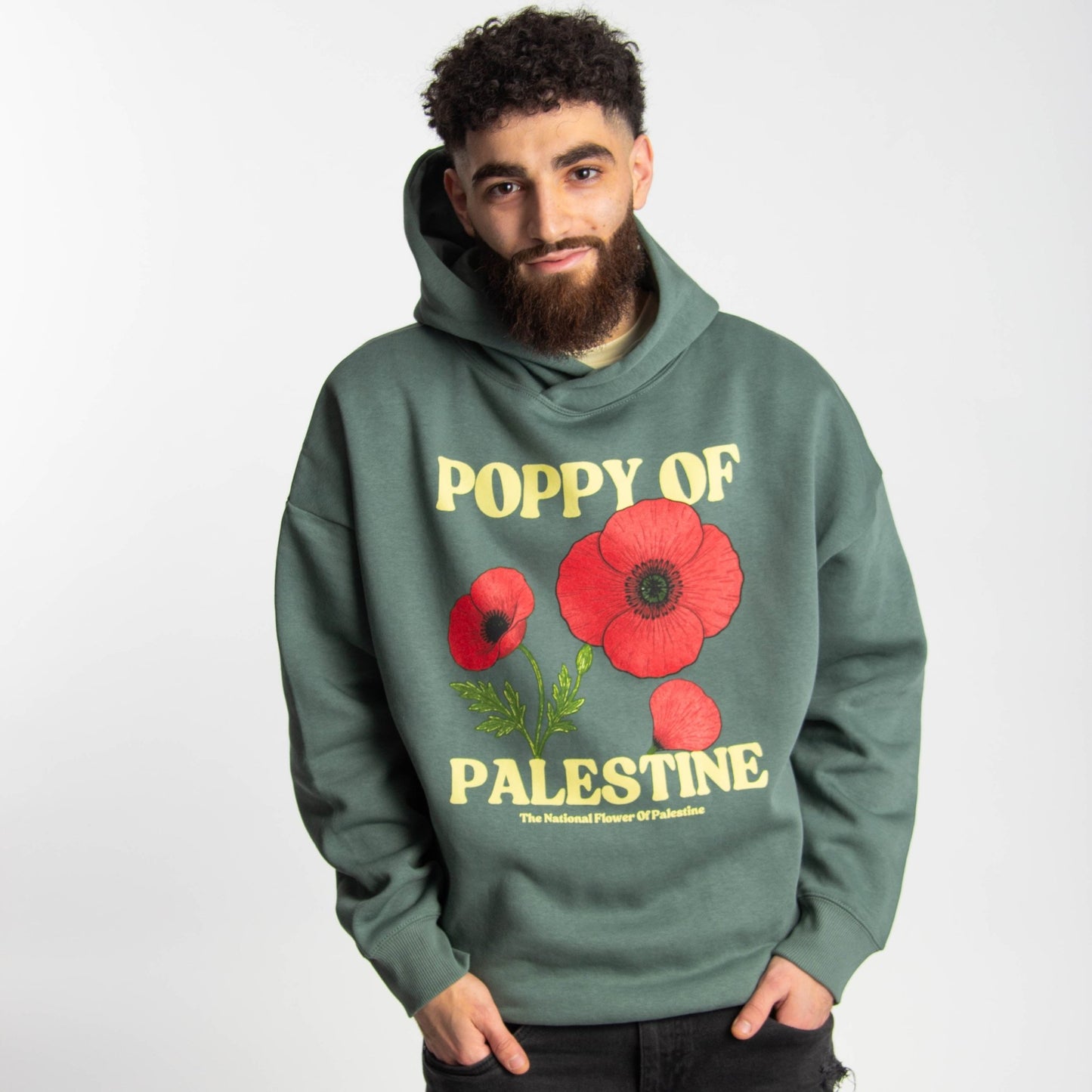National Poppy Side - Pocket Hoodie Wear The Peace Hoodies S