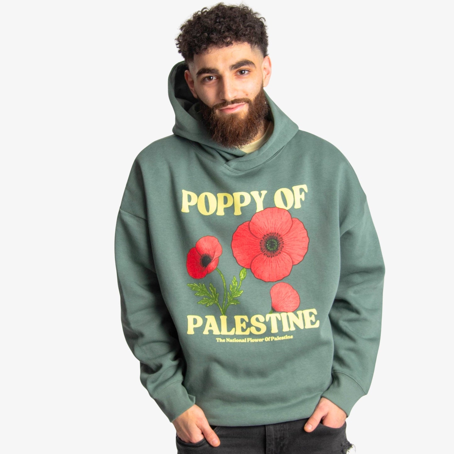 National Poppy Side - Pocket Hoodie Wear The Peace Hoodies S