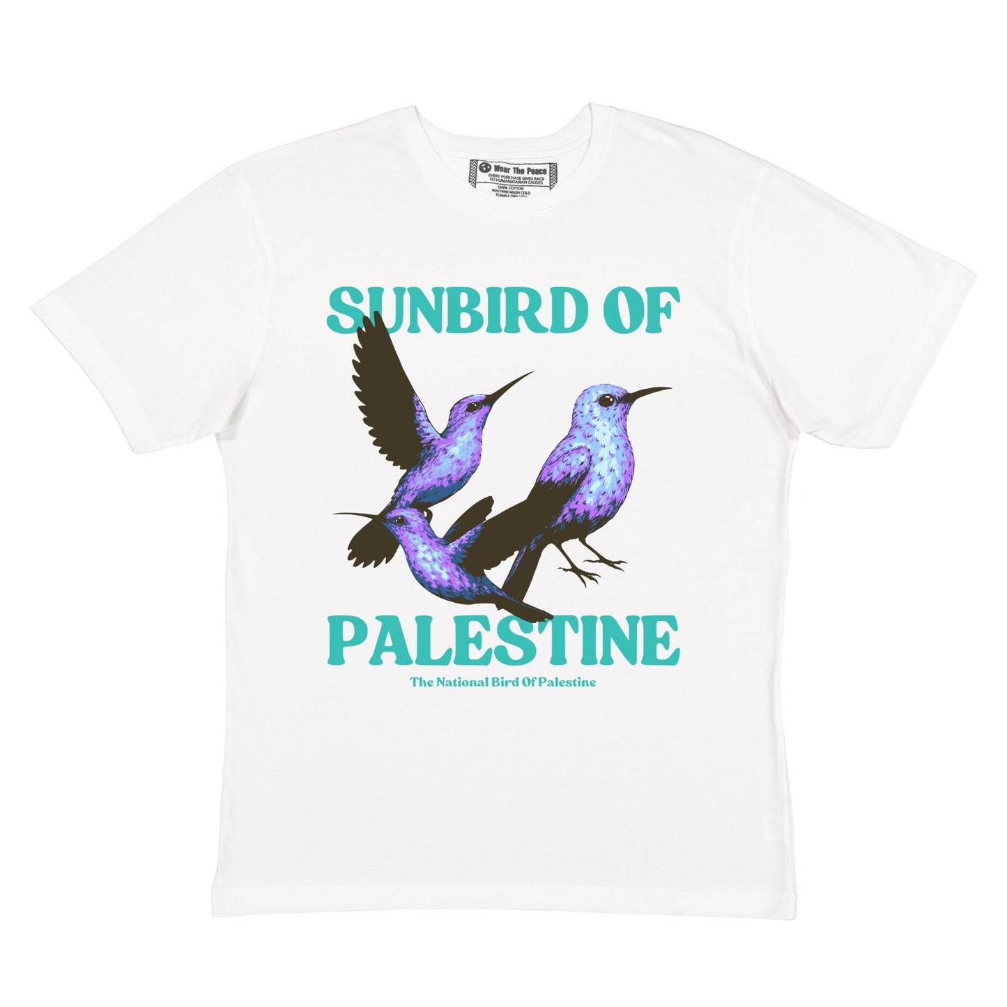 National Sunbird Tee Wear The Peace Short Sleeves White S