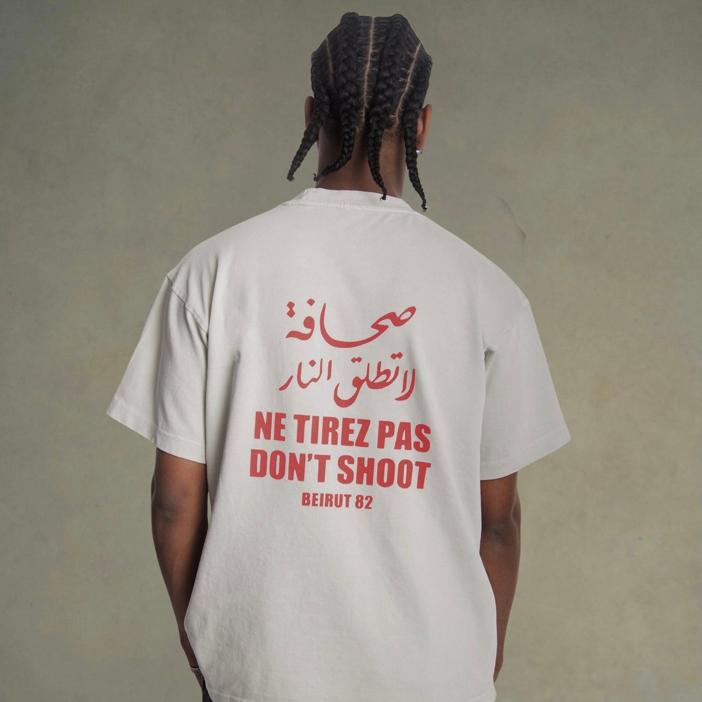 Ne Tirez Pas Heavyweight Tee Wear The Peace Short Sleeves S