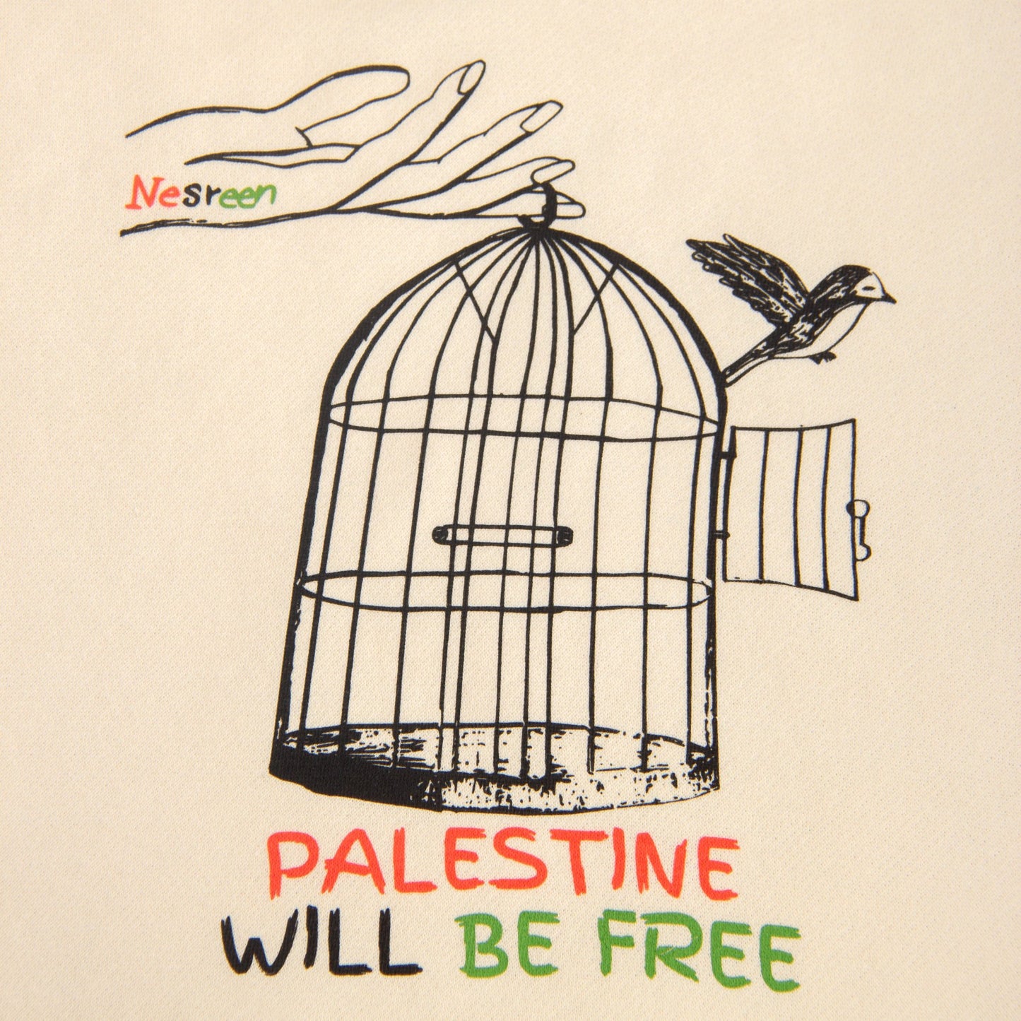 Nesreen Art Hoodie Wear The Peace Hoodies S