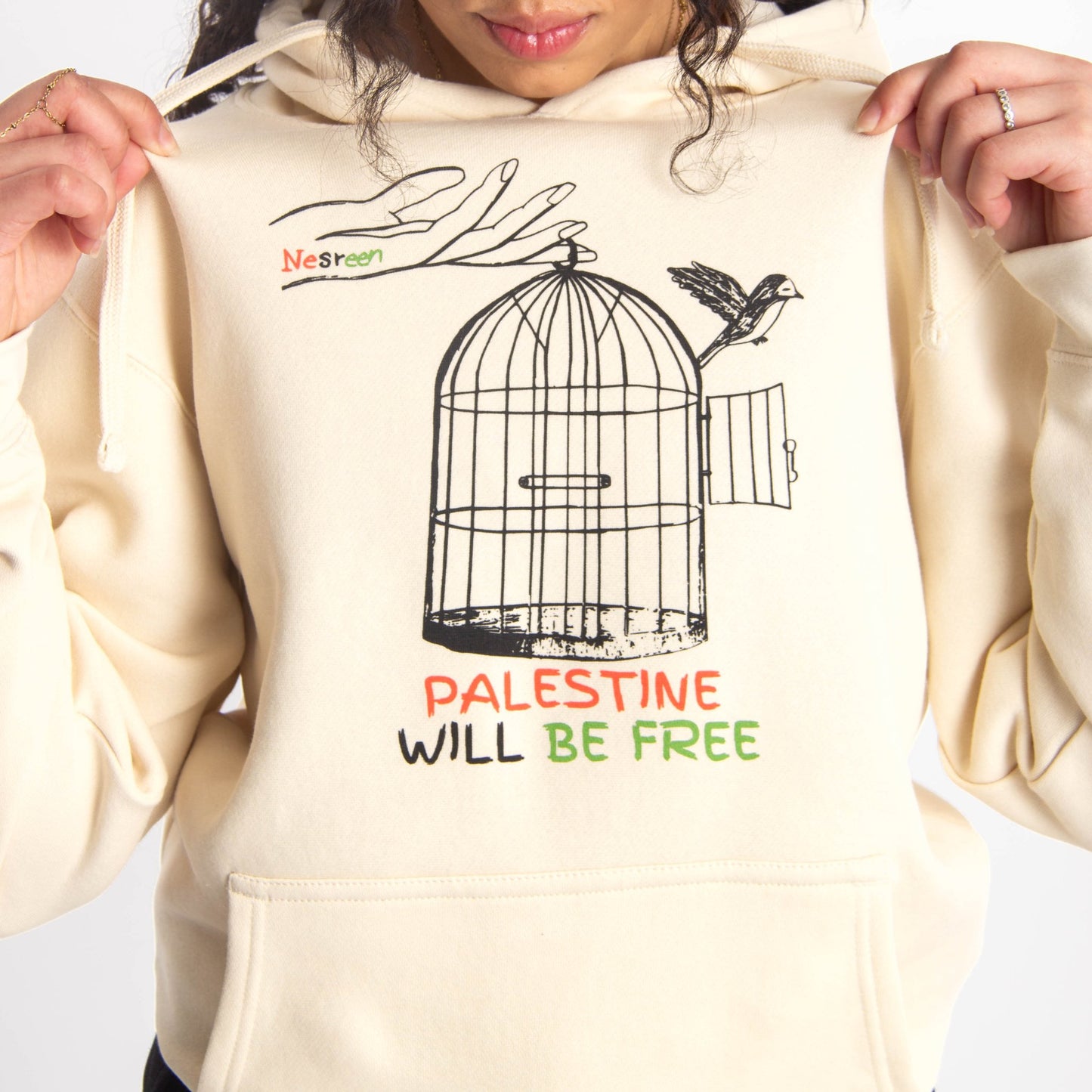 Nesreen Art Hoodie Wear The Peace Hoodies S