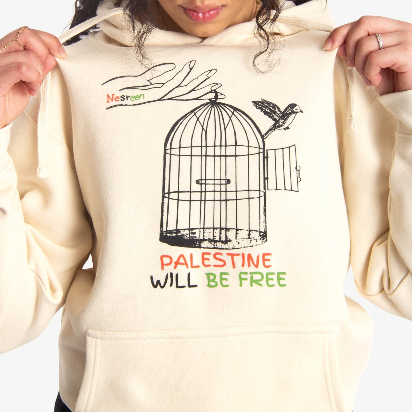 Nesreen Art Hoodie Wear The Peace Hoodies S