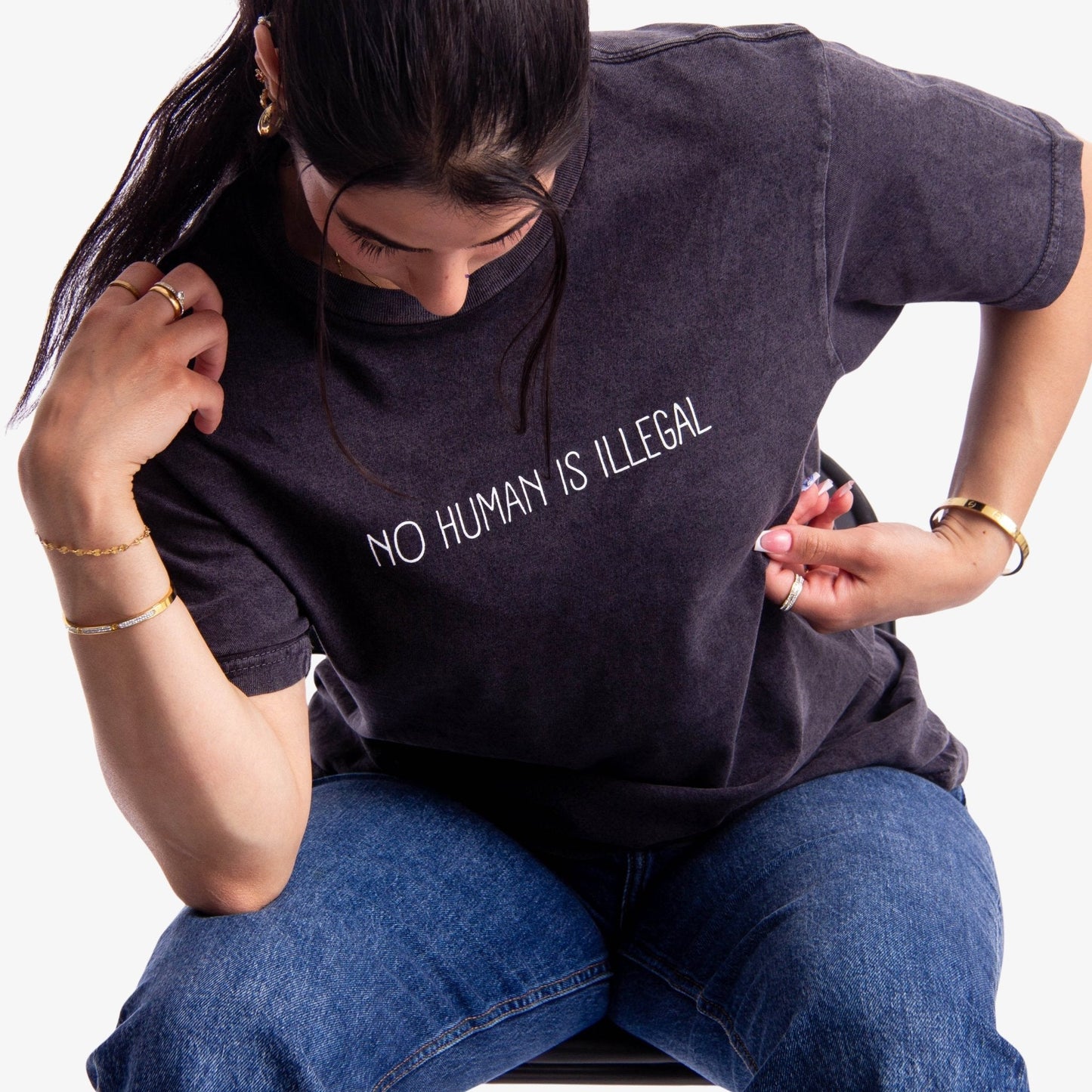 No Human Is Illegal Tee Wear The Peace Short Sleeves S