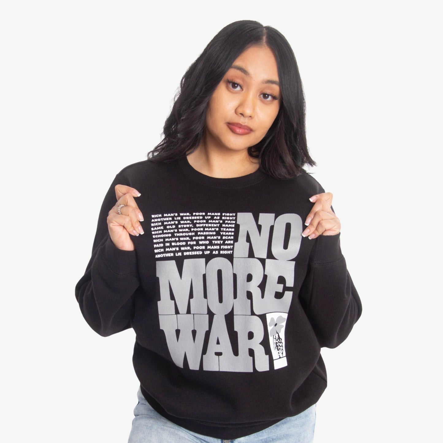 No More War Crewneck Wear The Peace Crewnecks S