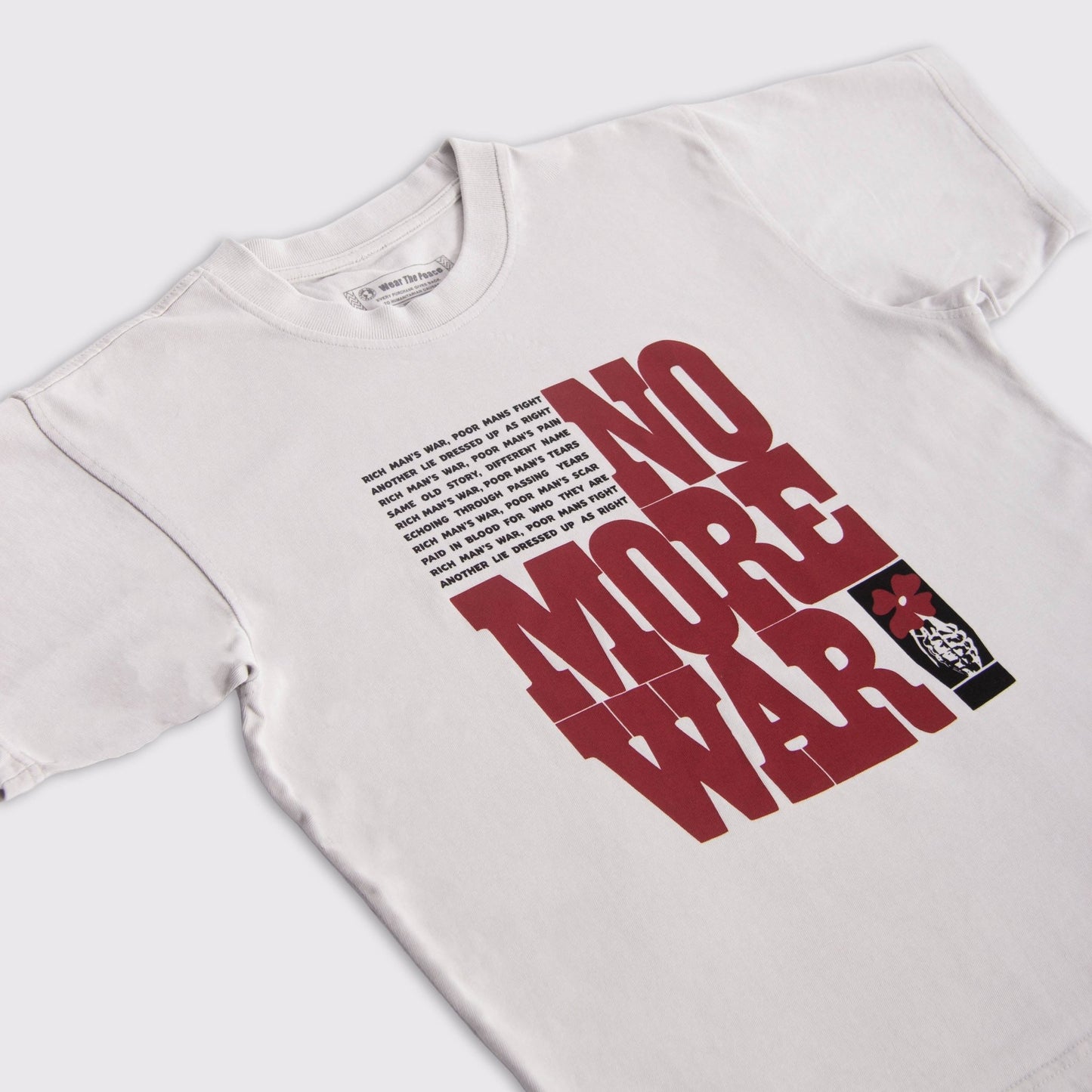 No More War Heavyweight Tee Wear The Peace Short Sleeves S