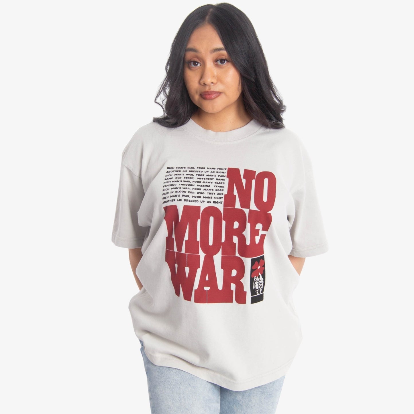 No More War Heavyweight Tee Wear The Peace Short Sleeves S