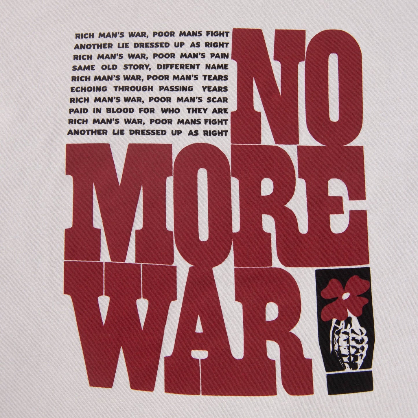 No More War Heavyweight Tee Wear The Peace Short Sleeves S