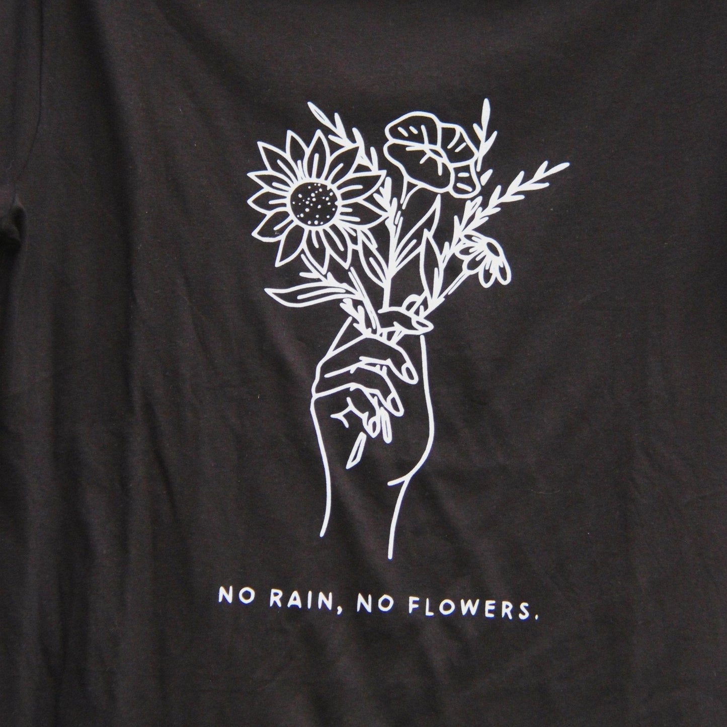 No Rain No Flowers Black & Cloudy Tee Wear The Peace Short Sleeves Black S