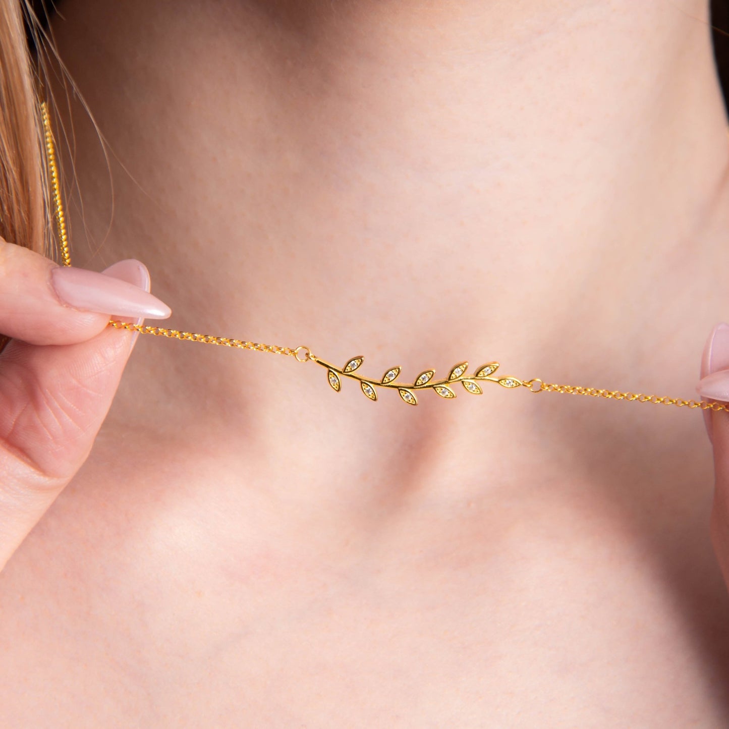 Olive Branch Sterling Silver Necklace Wear The Peace Necklaces Gold