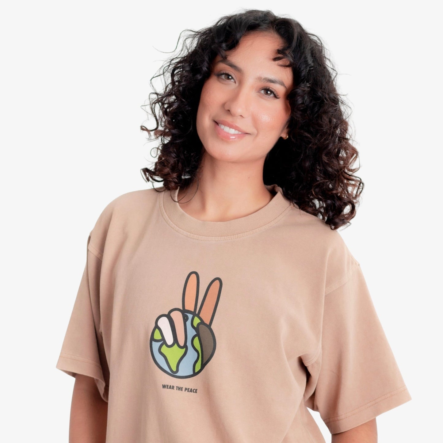 Our World Heavyweight Tee Wear The Peace Short Sleeves Burro S