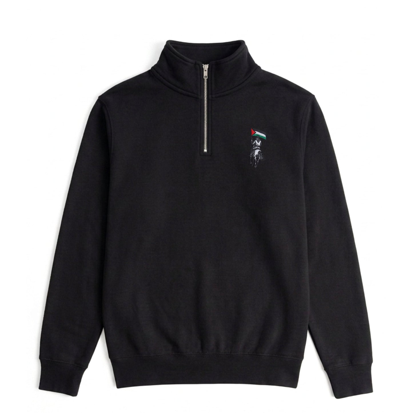 Palestine Equestrian Quarter Zip Sweater Wear The Peace Crewnecks Sandshell S