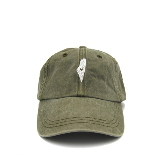 Palestine Heart Cap Wear The Peace Dad Caps Washed Green
