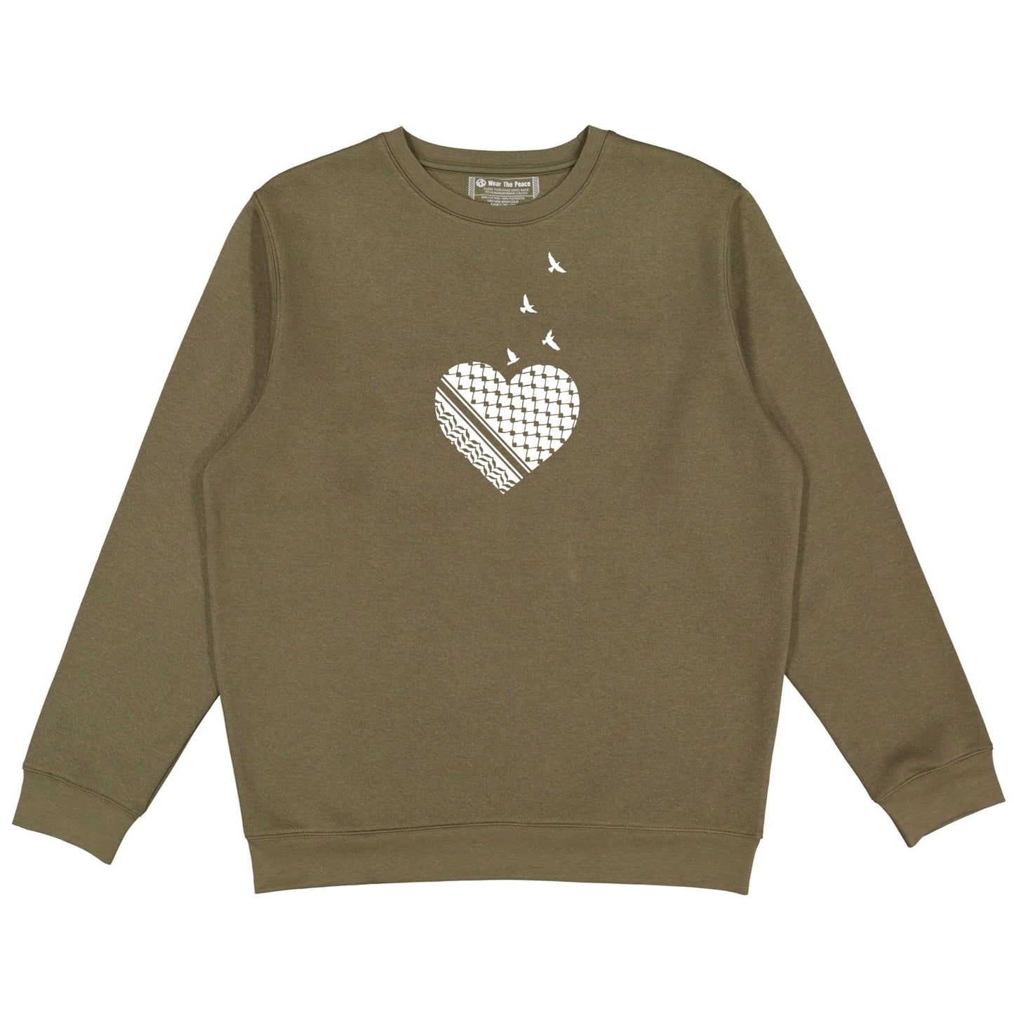 Palestine Heart Crewneck Palestine Sweater Wear The Peace