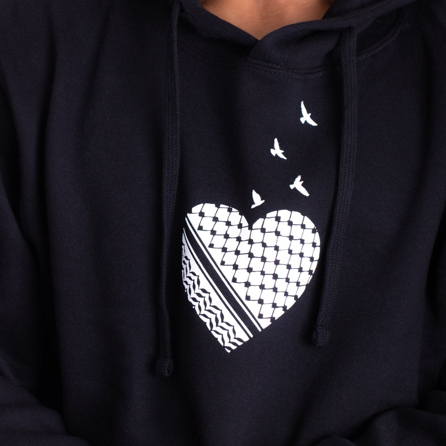 Palestine Heart Hoodie Wear The Peace Hoodies Black S