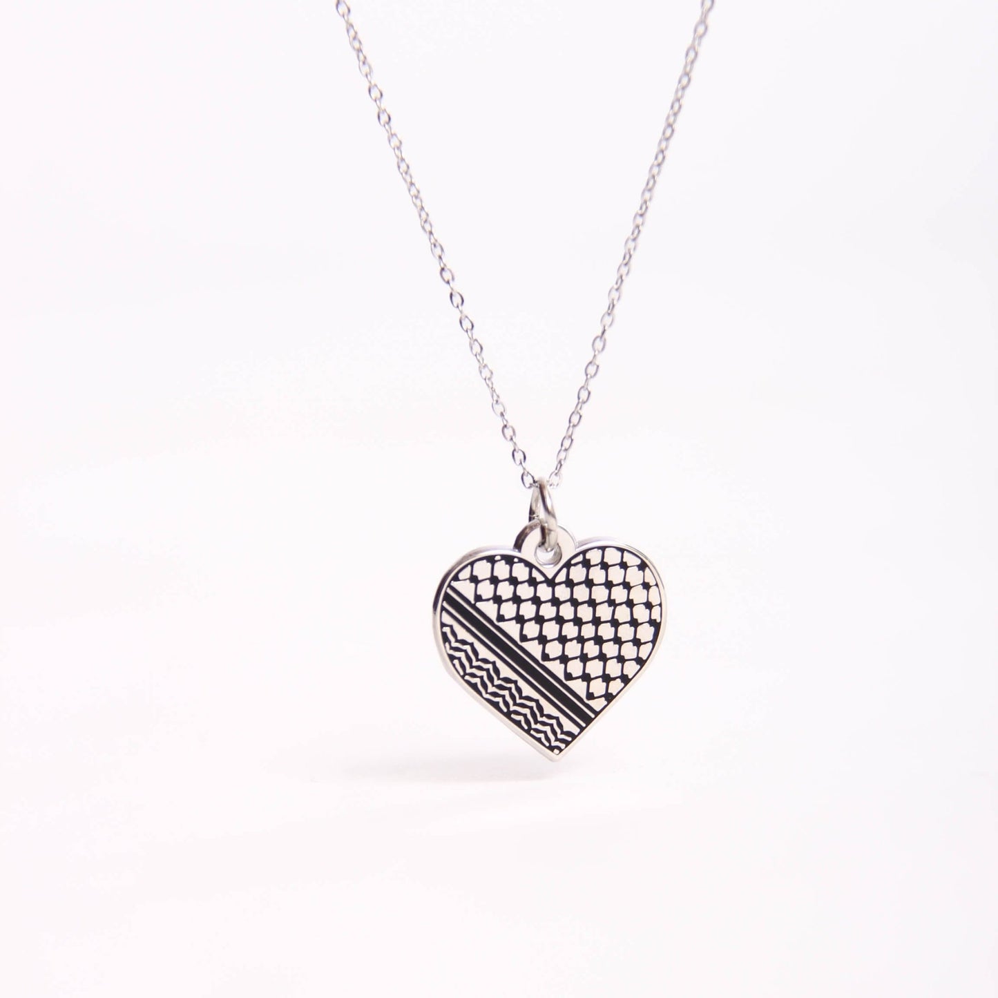 Palestine Heart Necklace Wear The Peace Necklaces Silver