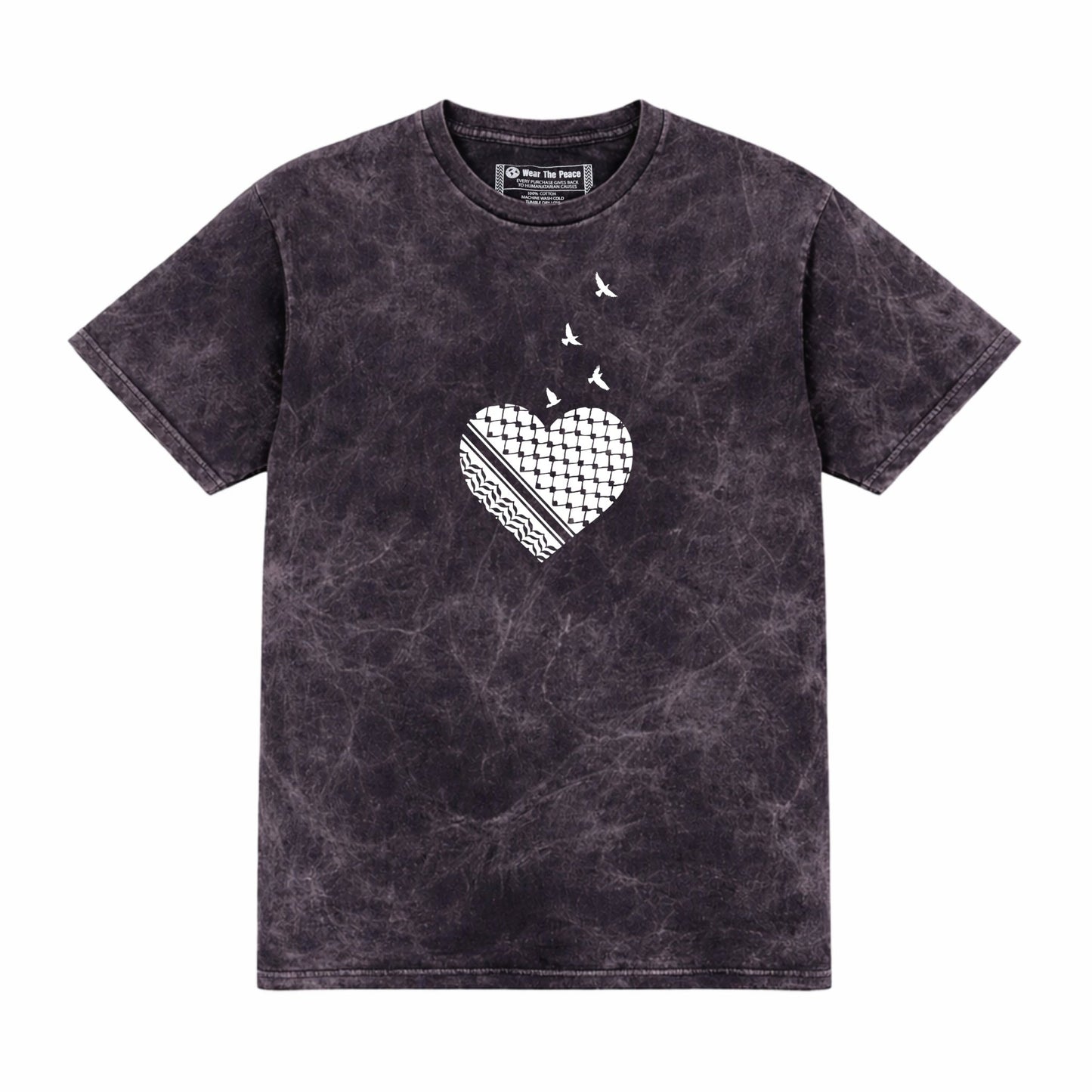 Palestine Heart Vintage Tee Wear The Peace Short Sleeves S