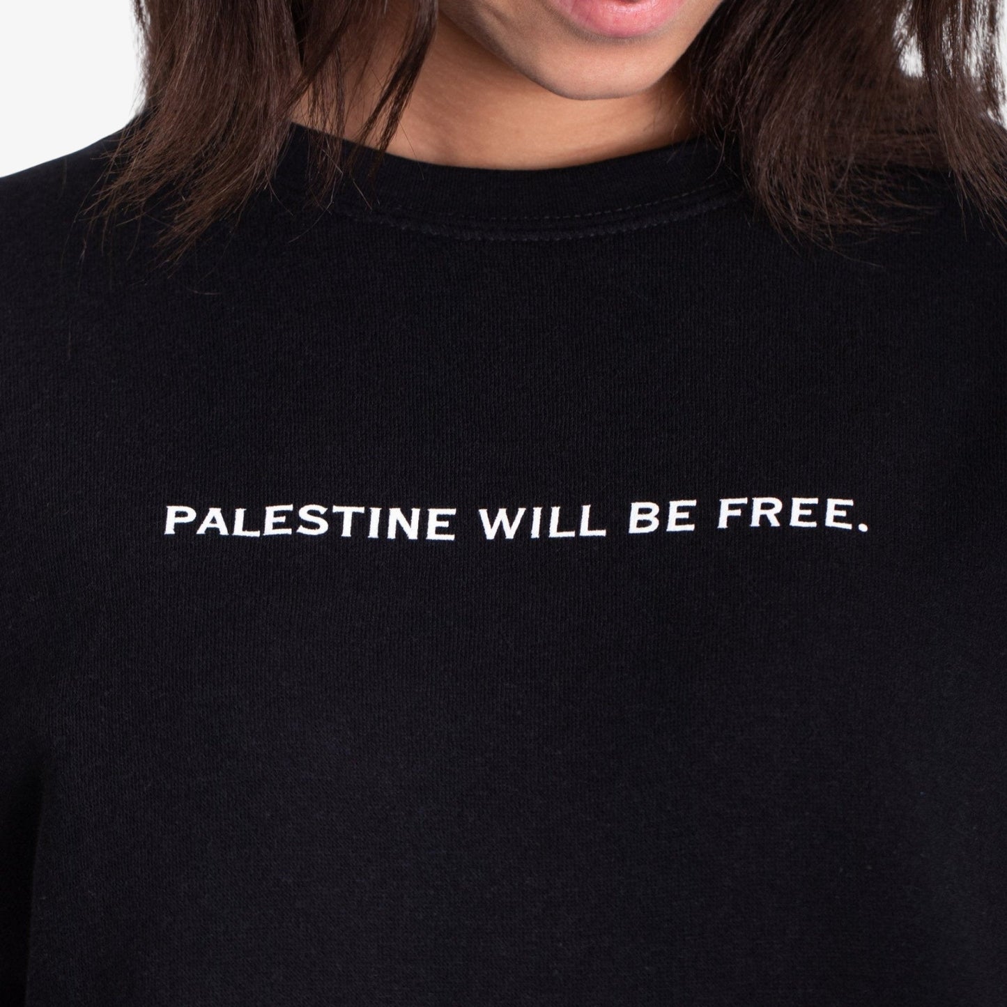 Palestine Will Be Free Crewneck Wear The Peace Crewnecks Black S
