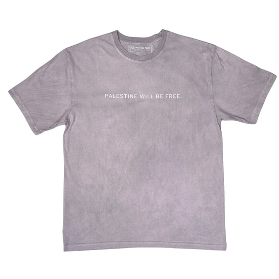 Palestine Will Be Free Tee Wear The Peace Short Sleeves Vintage Gray S