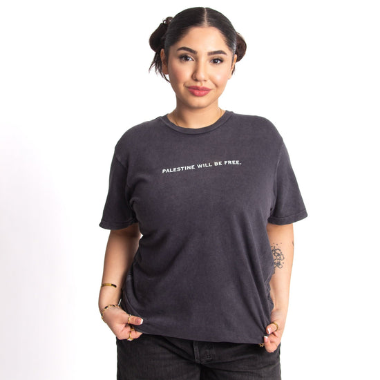 Palestine Will Be Free Tee Wear The Peace Short Sleeves Vintage Black S