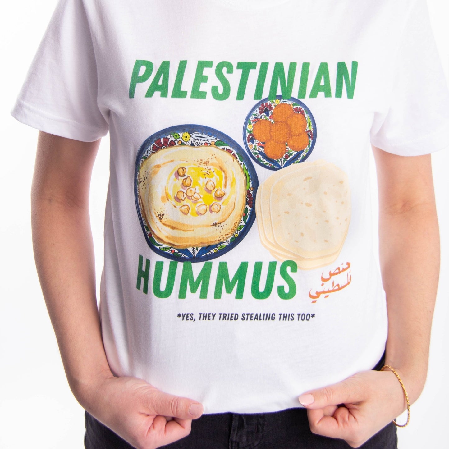 Palestinian Hummus Tee Wear The Peace Short Sleeves S