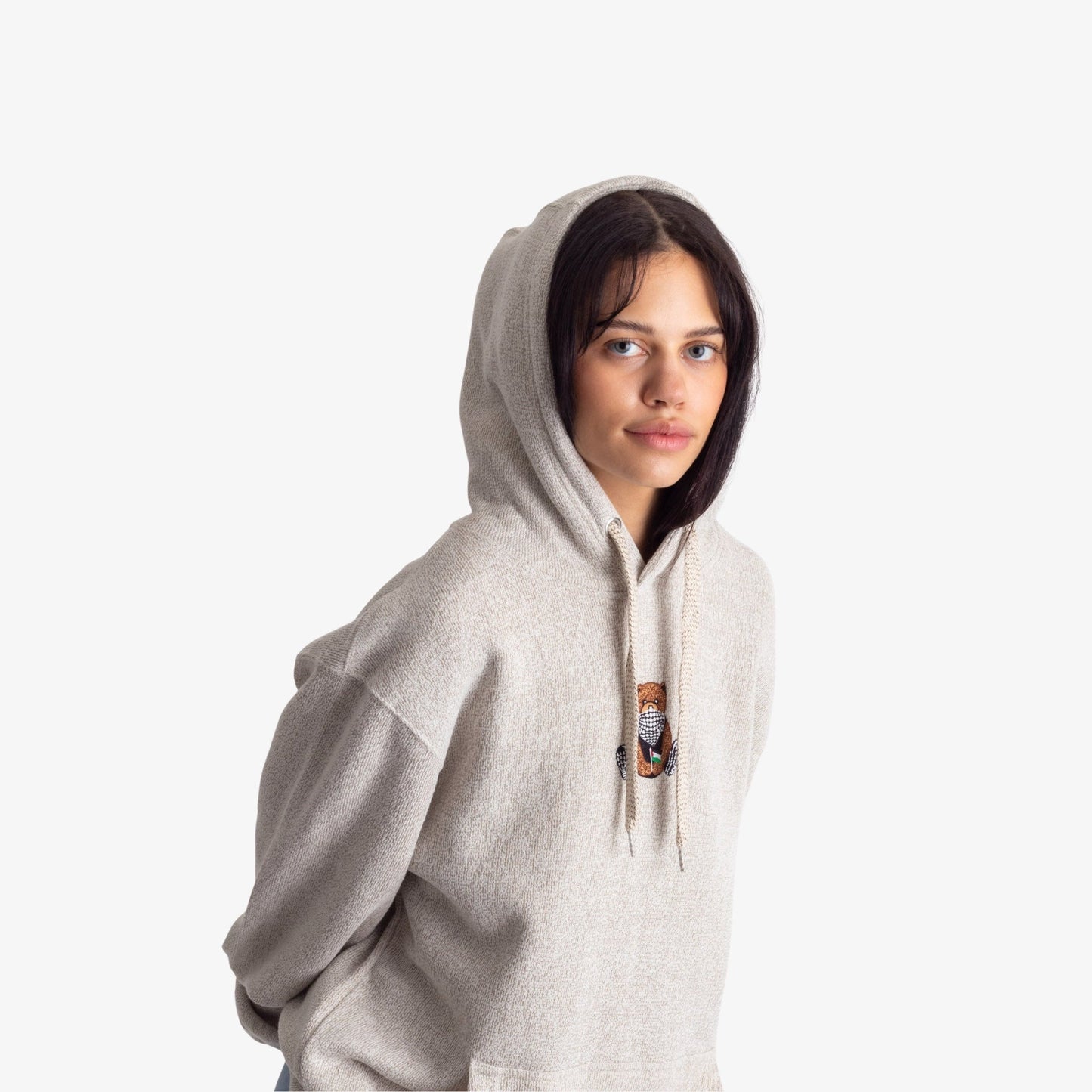 Pali Bear Embroidered Hoodie Wear The Peace Hoodies French Oak S