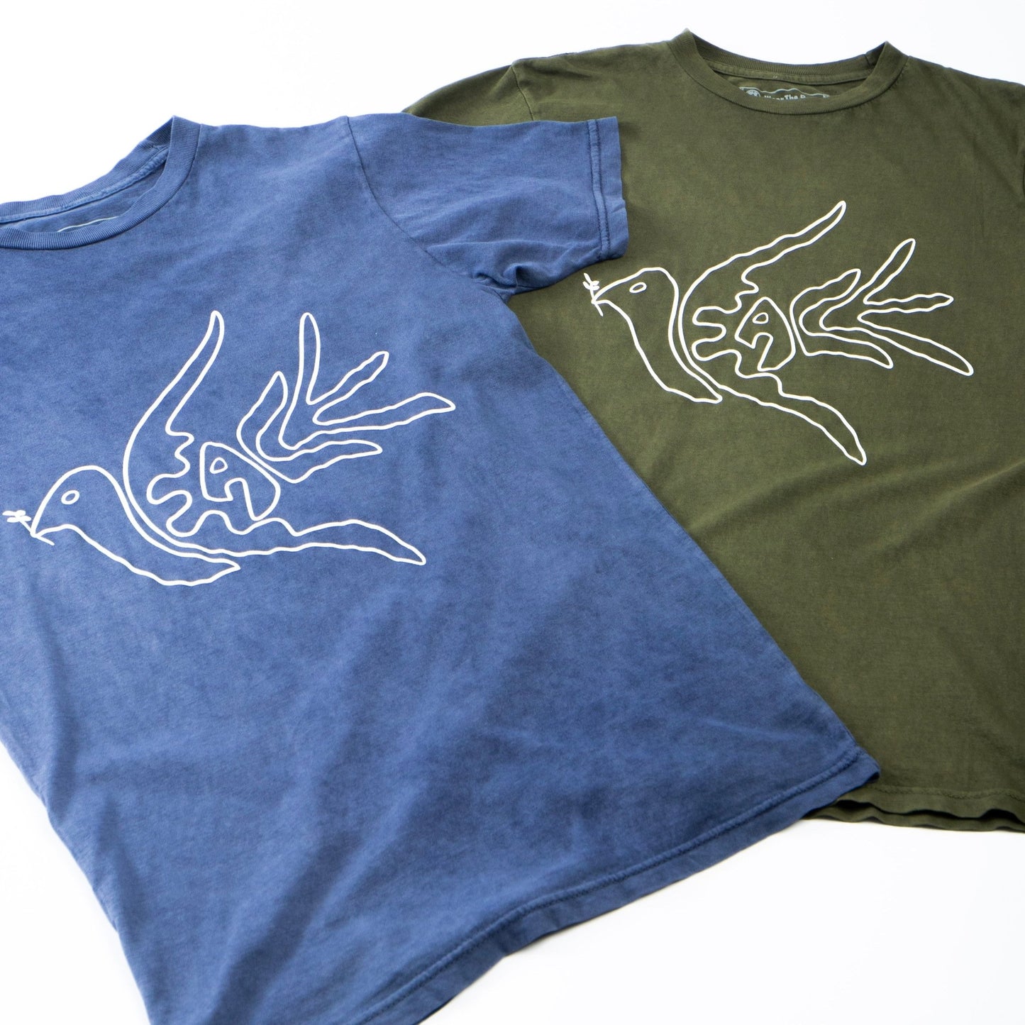 Peace Bird Vintage Tee Wear The Peace Short Sleeves Vintage Olive S