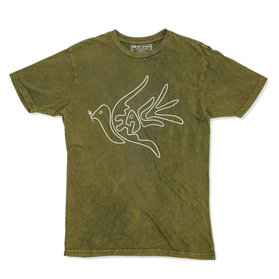 Peace Bird Vintage Tee Wear The Peace Short Sleeves Vintage Olive S