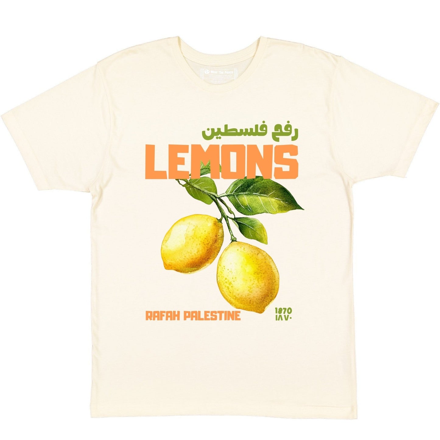 Rafah's Lemons Tee Wear The Peace Short Sleeves S