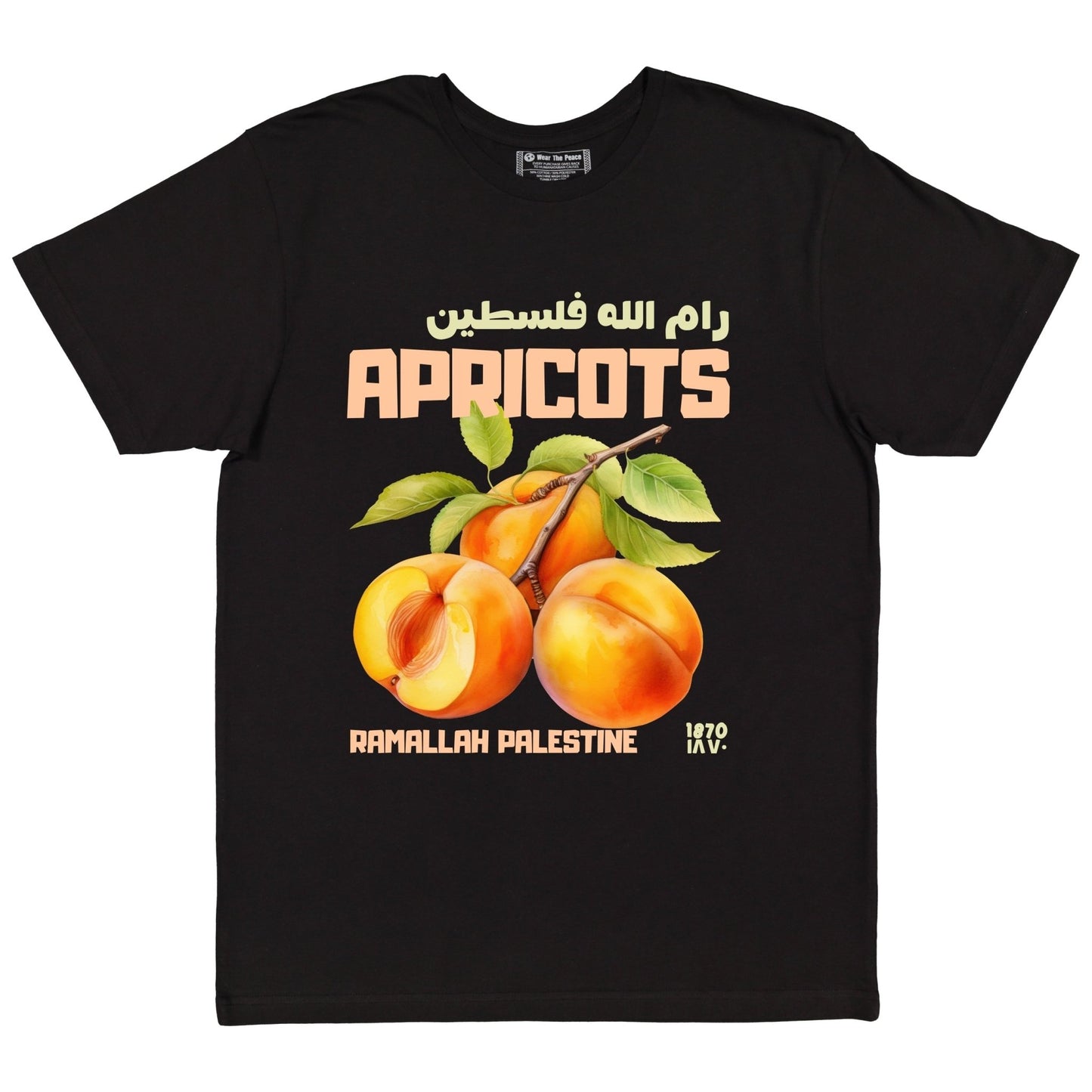 Ramallah's Apricots Tee Wear The Peace Short Sleeves S