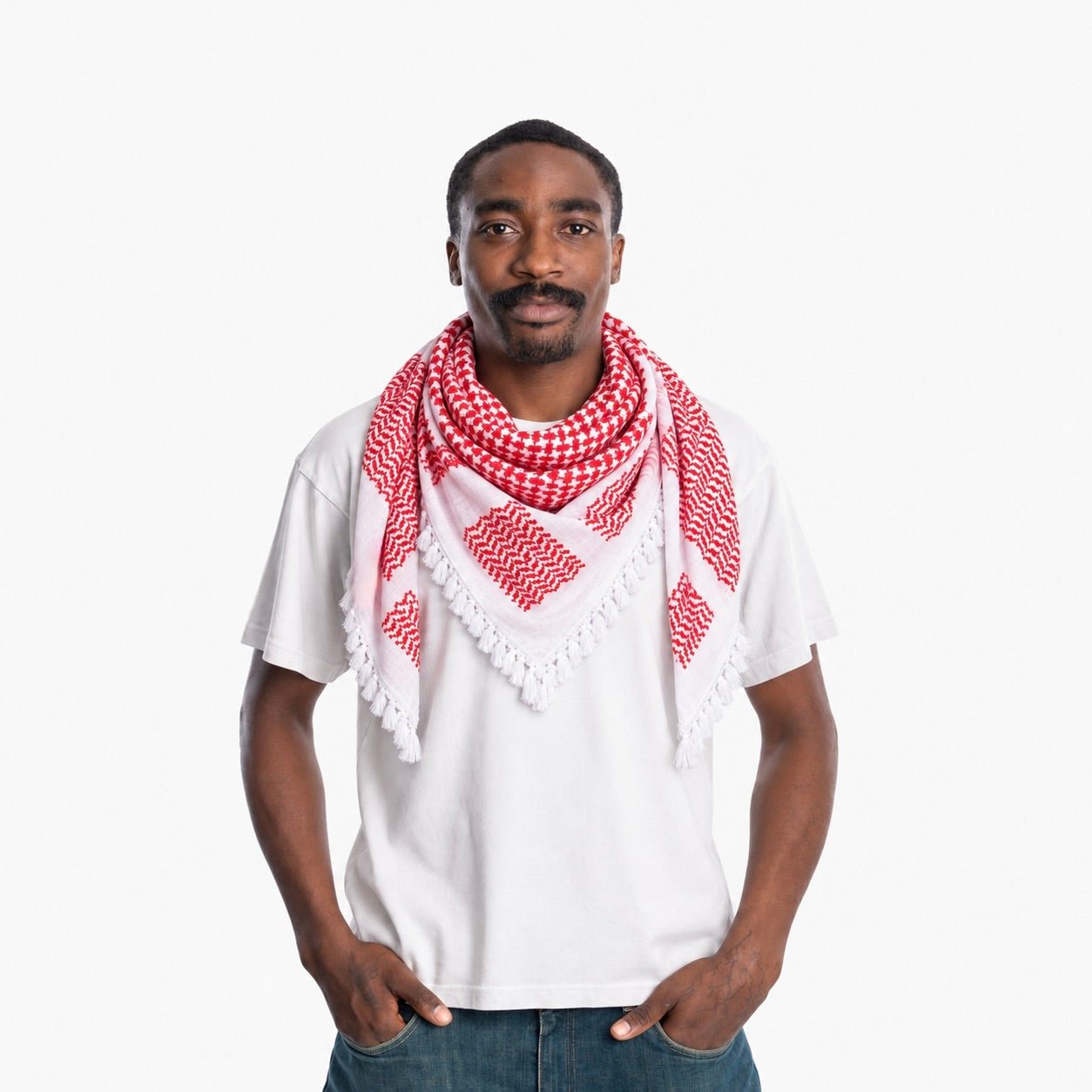 Red Kufiya | Made In Palestine Wear The Peace Scarf