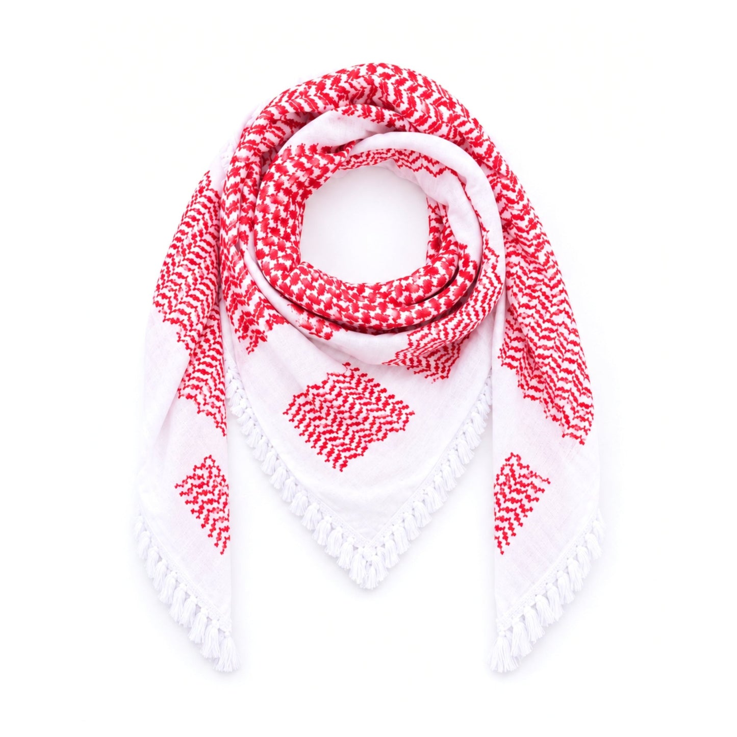 Red Kufiya | Made In Palestine Wear The Peace Scarf
