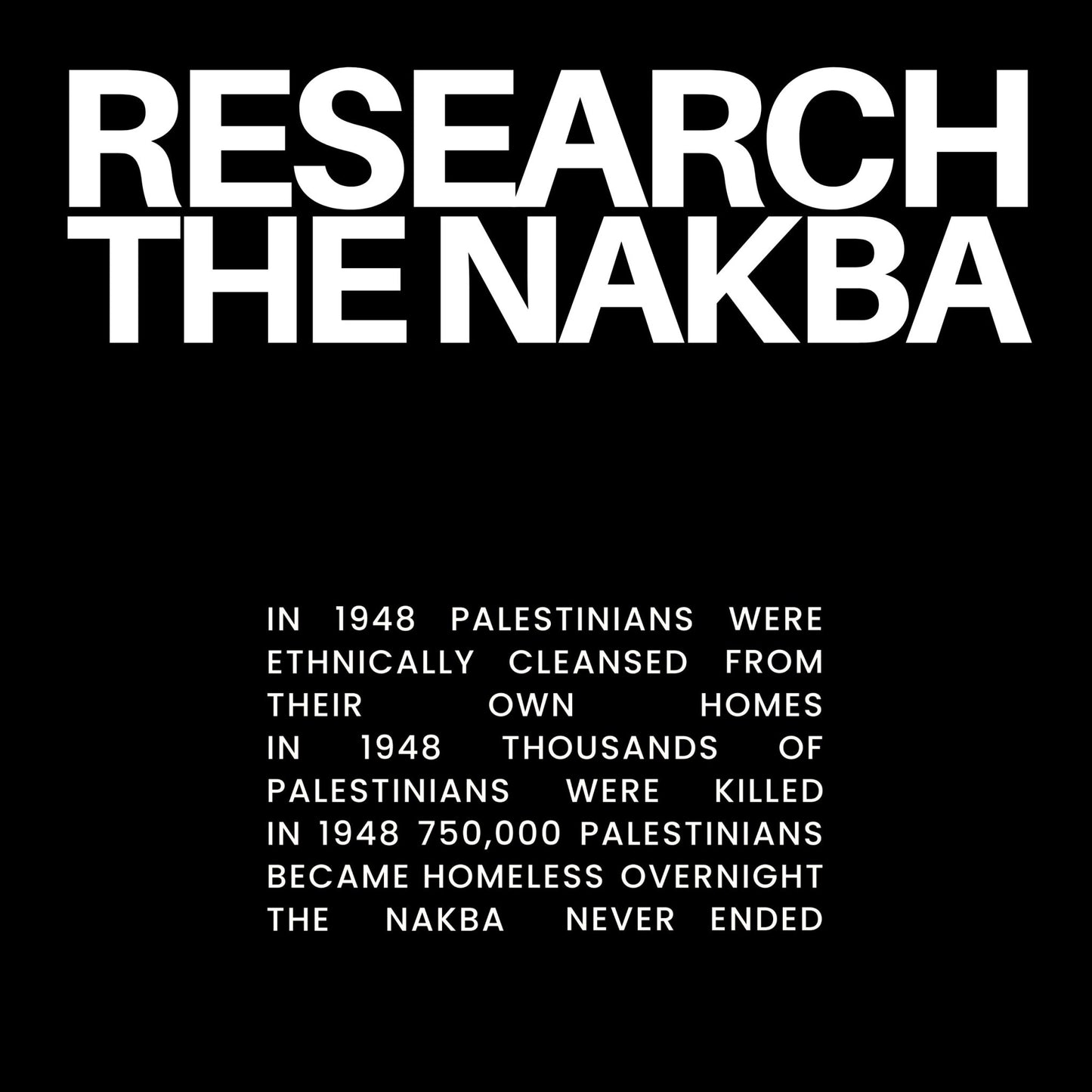 Research The Nakba Tee Wear The Peace Short Sleeves S