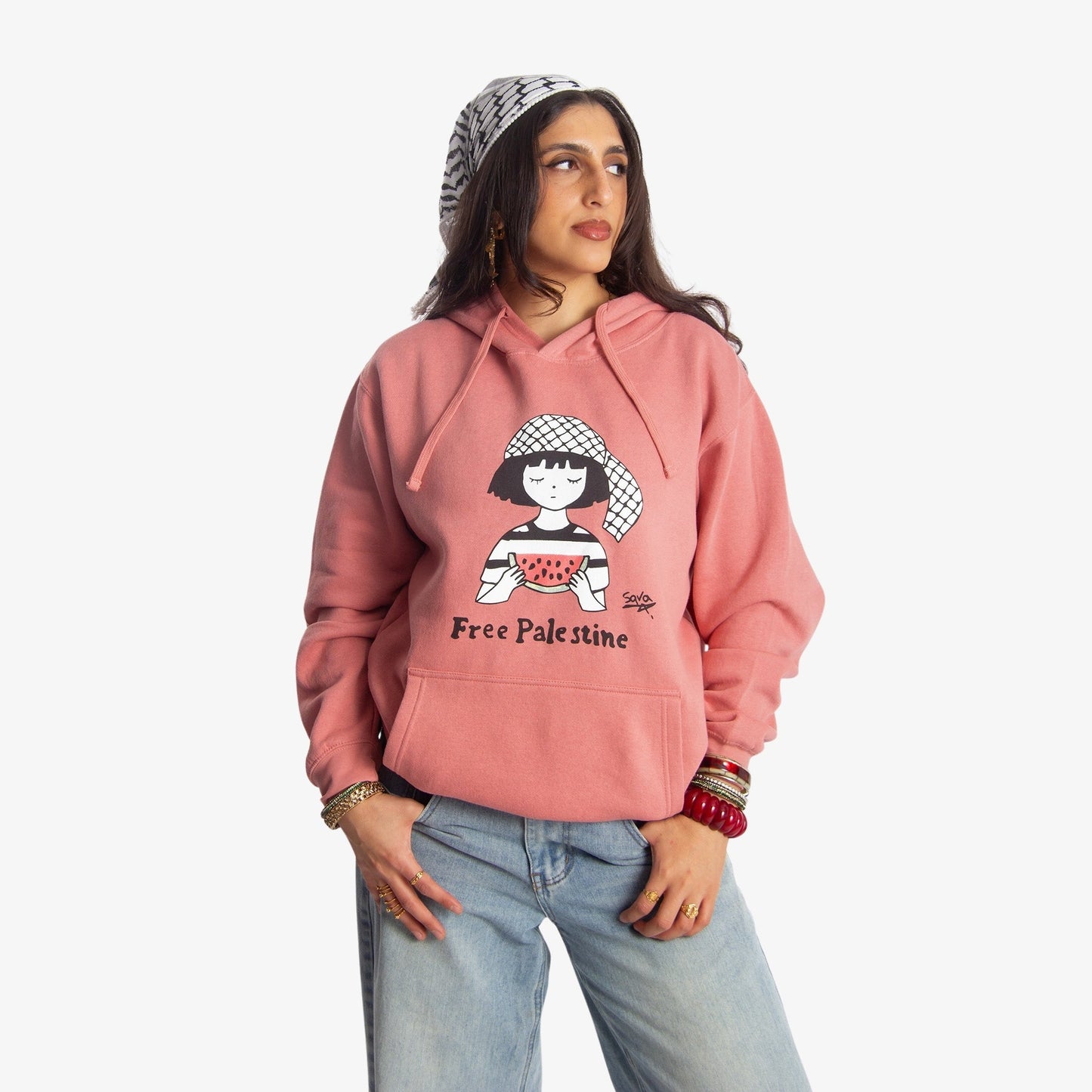 Sara Art Hoodie Wear The Peace Hoodies S