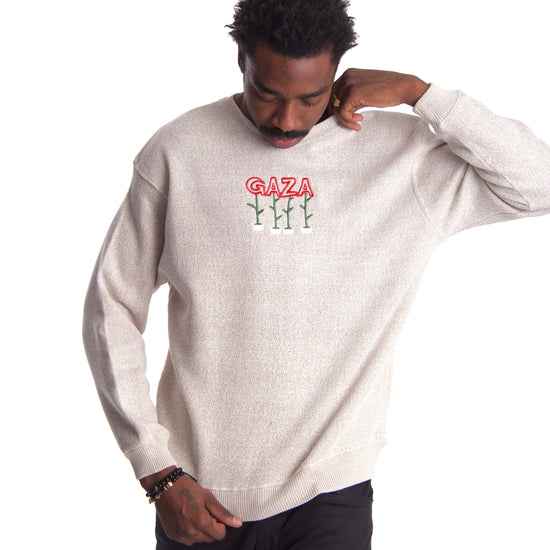 Seeds Of Gaza Embroidered Crewneck Wear The Peace Crewnecks S