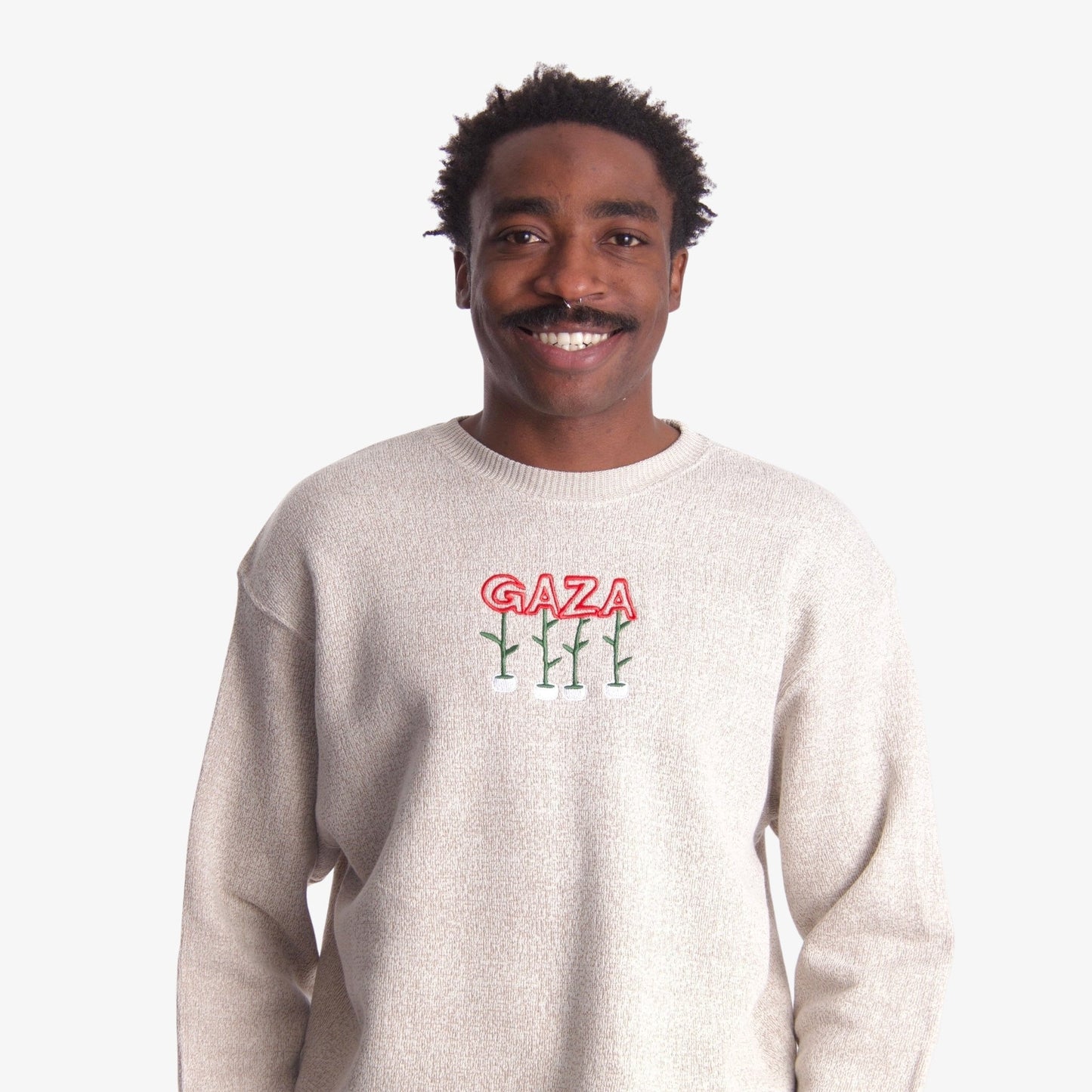 Seeds Of Gaza Embroidered Crewneck Wear The Peace Crewnecks S