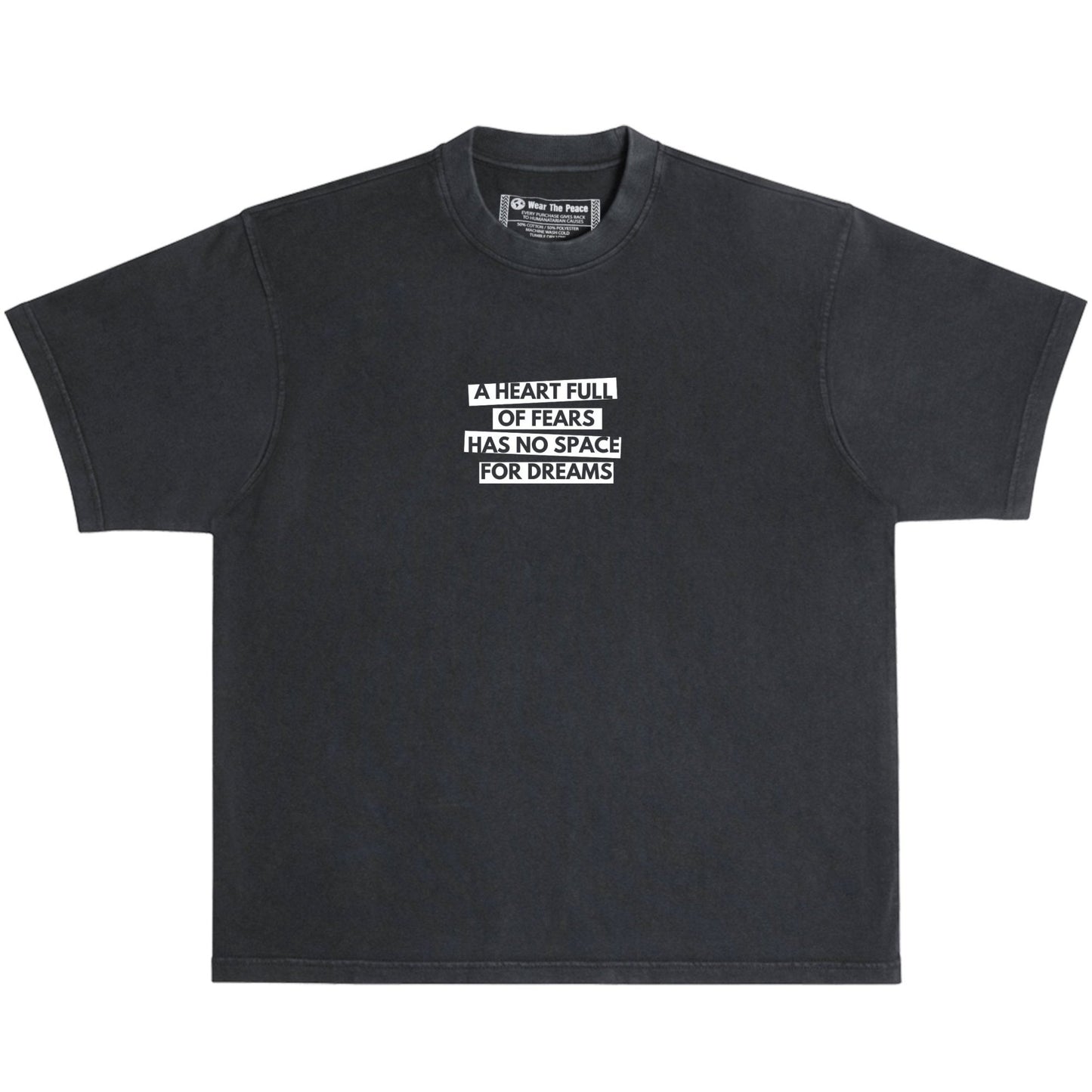 Space For Dreams Heavyweight Tee Wear The Peace Short Sleeves Black S