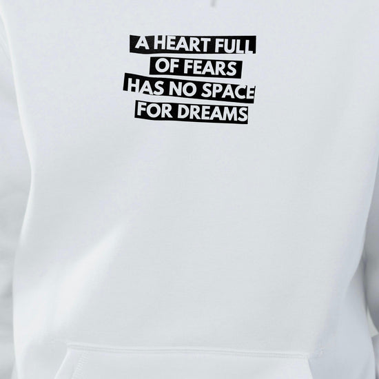 Space For Dreams White Hoodie Wear The Peace Hoodies S