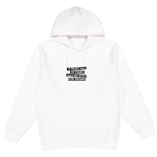 Space For Dreams White Hoodie Wear The Peace Hoodies S