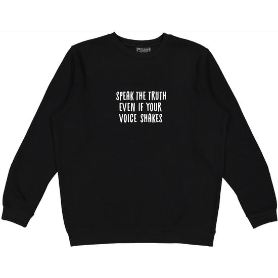 Speak The Truth Crewneck Wear The Peace Crewnecks Black S