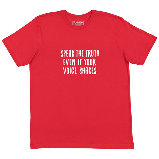 Speak The Truth Tee Wear The Peace Short Sleeves Red S