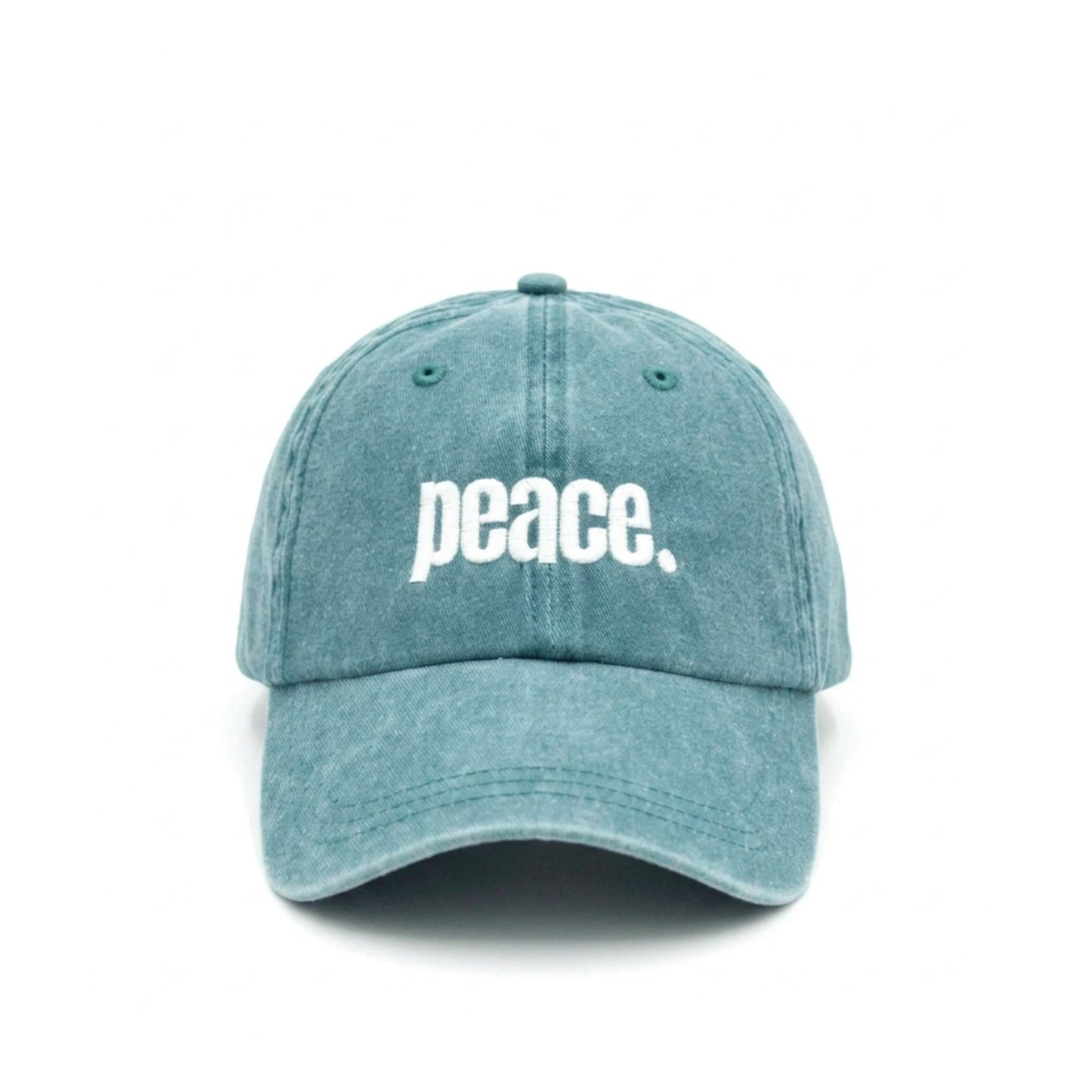 Statement Peace Cap Wear The Peace Dad Caps Washed Teal