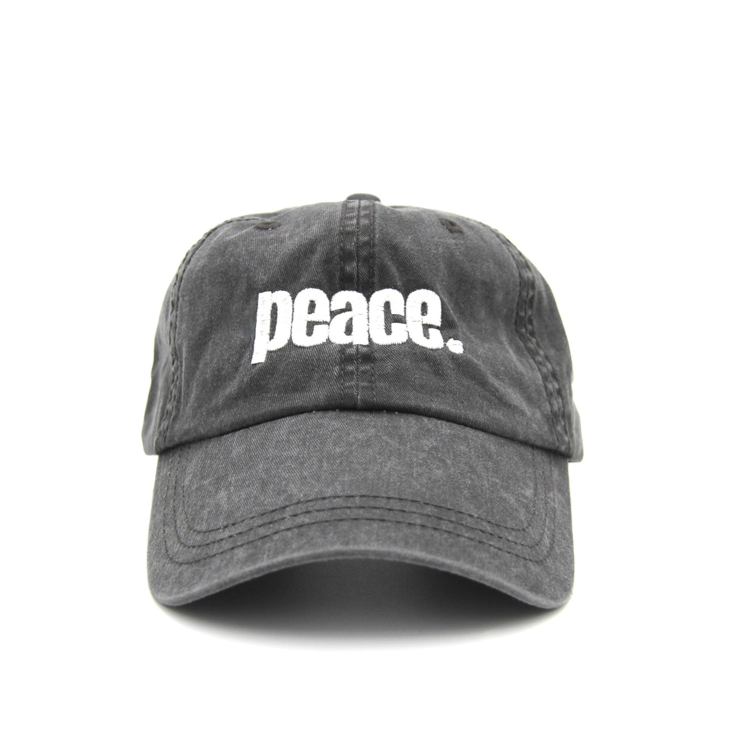 Statement Peace Cap Wear The Peace Dad Caps Washed Gray