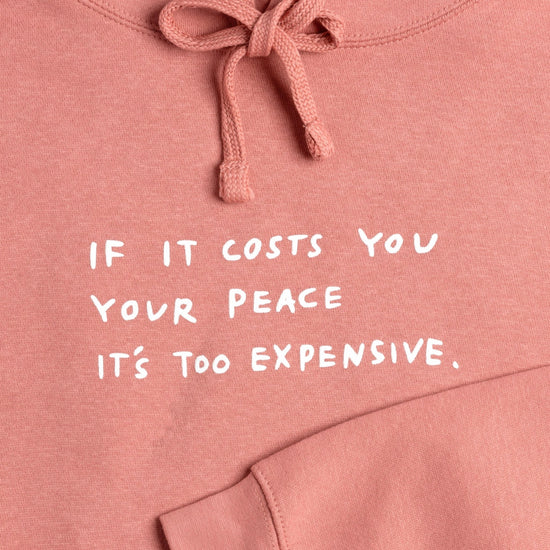 The Cost Of Peace Mauve Hoodie Wear The Peace Hoodies Mauve S